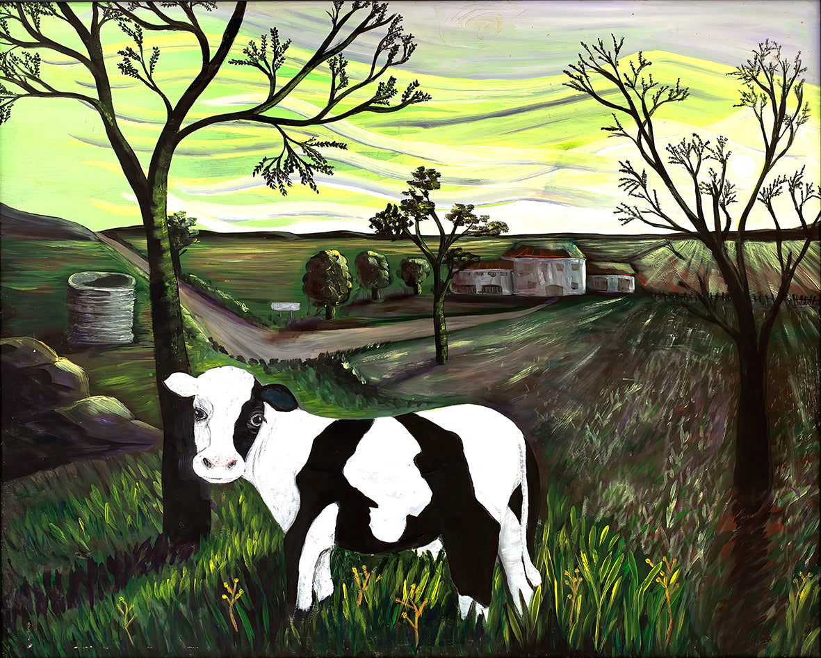 A Cow in a French Farm - Fine Art Prints