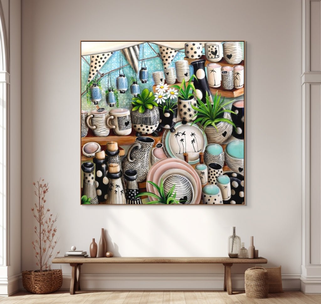 Pots, Plates & A Daisy - LIMITED EDITION - Fine Art Prints - Studio One Noosa