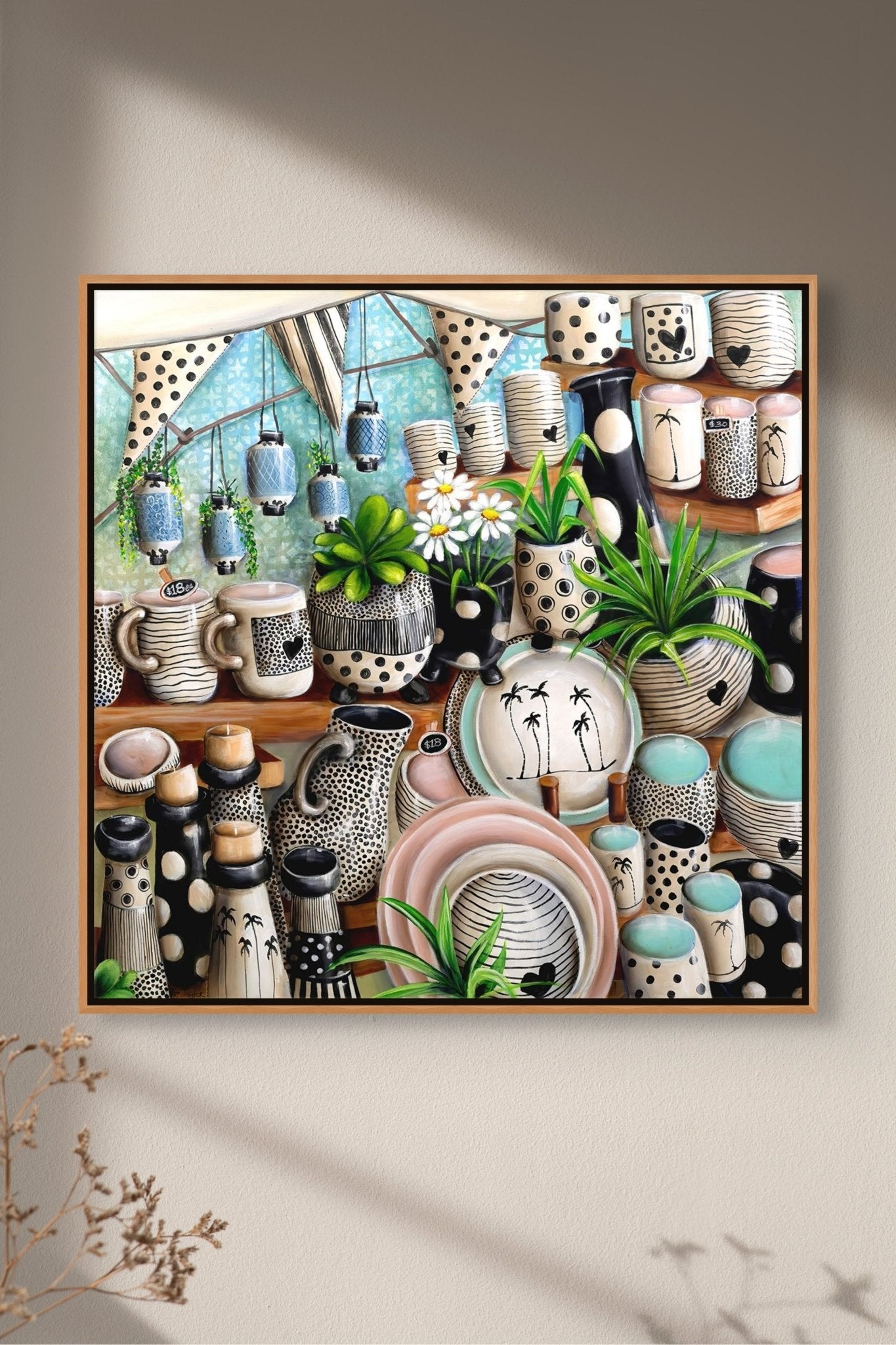 Pots, Plates & A Daisy - Original - Studio One Noosa